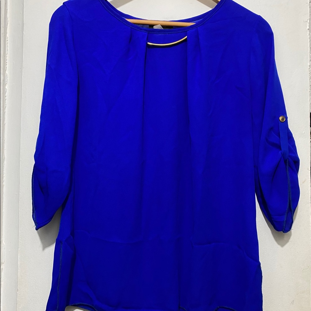 Royal blue blouse